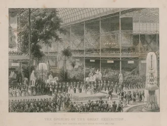 The opening of the Great Exhibition by Queen Victoria, 1 May 1851