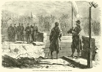 The Peace Negotiations, a Meeting at the Bridge of Sevres, October 1870