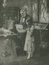 The Philosopher and the Little Girl Among the Books