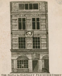 The sign of the Elephant, Fenchurch Street, London