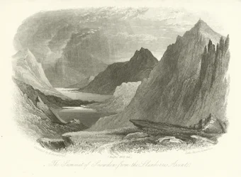 The Summit of Snowdon from the Llanberis Ascent, Wales