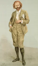 Thomas Hall Caine Illustration from Men of the Day, Published in Punch Magazine, July 1896