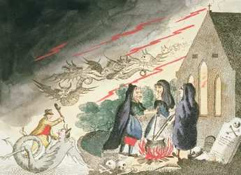Three Witches in a Graveyard