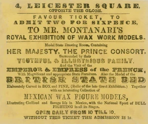 Ticket of admission to Mr. Montanari