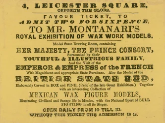 Ticket of admission to Mr. Montanari