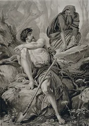 Timon and Apemantus, from Timon of Athens by William Shakespeare