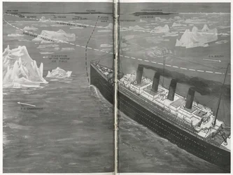 Titanic in the ice floe, from 