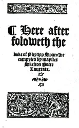 Title Page for The Boke of Phyllyp Sparowe by John Skelton, published c.1550