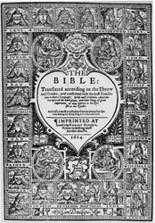 Title page for the English translation of the Geneva Bible, 1614