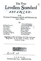 Title page of The True Levellers Standard, published 26th April 1649