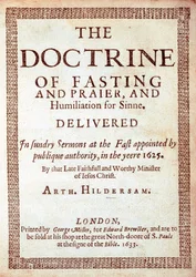 Title page to The Doctrine of Fasting by Arthur Hildersam, 1633