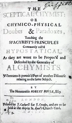 Title page to The Sceptical Chymist by Robert Boyle, 1661