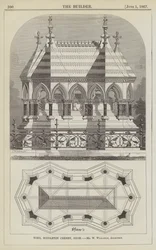 Tomb, Middleton Cheney, Oxon (engraving)