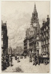 Town Hall, Manchester (etching)