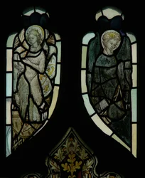 Tracery light windows depicting angels