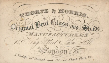 Trade Card, Thorpe & Morris