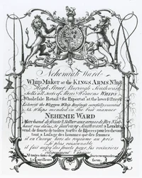 Trade Card for Nehemiah Ward, Southwark Whipmaker