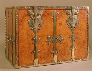 Travelling secretaire with gilt bronze mounts, c.1700