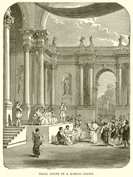 Trial Scene in a Roman Court