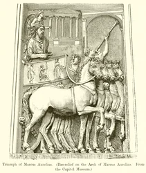 Triumph of Marcus Aurelius (Bas-Relief on the Arch of Marcus Aurelius. From the Capitol Museum)