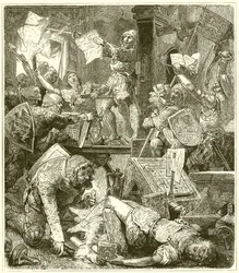 Troubles in Germany--Destruction of a Printing Office