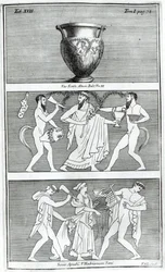 Two Scenes from an Etruscan Vase (engraving)