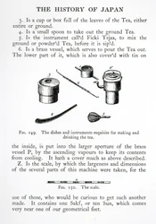 Utensils Used in Japanese Tea Ceremonies, from History of Japan