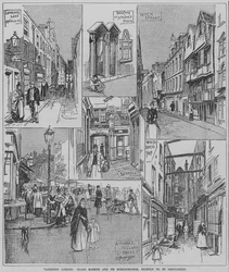 Vanishing London: Clare Market and its surrounding streets shortly before demolition