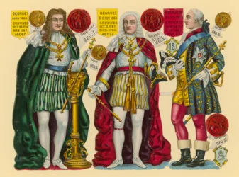 Victorian Scrap: King George I, King George II, King George III