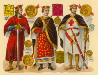 Victorian scrap: King Stephen, King Henry II, King Richard I