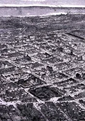 View of Melbourne, looking southwards to the sea, from 