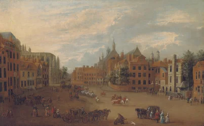 View of Old Palace Yard, Westminster, with the East End of Westminster Abbey and the Chapel of King Henry VII to the Left, c.1700