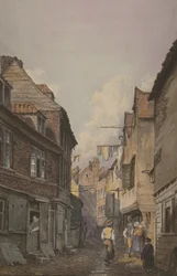 View of Figures in Glean Alley, Bermondsey, c.1825