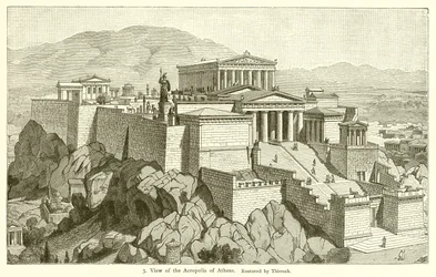 View of the Acropolis of Athens