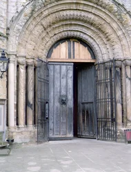 View of the North Door of Durham Cathedral
