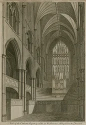 View of the Orchestra Organ etc. Erected in Westminster Abbey, London