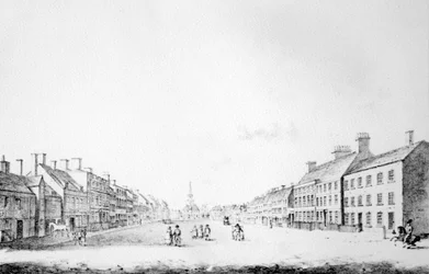 View of the Principal Street of Stockton in the County of Durham, 1796