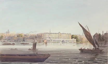View of the River Front of New Somerset House, from Bankside