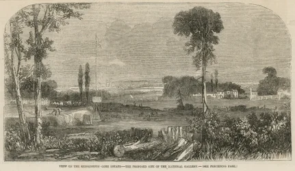 View on the Kensington Gore Estate, the proposed site of the National Gallery