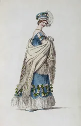 Walking dress, fashion plate from Ackermann