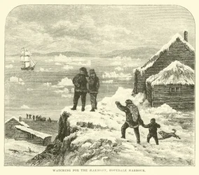 Watching for the Harmony, Hopedale Harbour