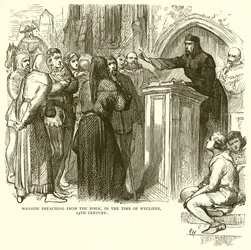 Wayside Preaching from the Bible, in the Time of Wycliffe, 14th Century