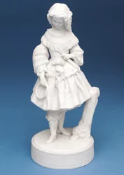 White Parian figure of a girl (ceramic)