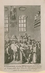 William Johnson Shooting Mr Spurling, Head Turnkey of Newgate, While Jane Housden (Then Going to Trial) Stands by Encouraging Him