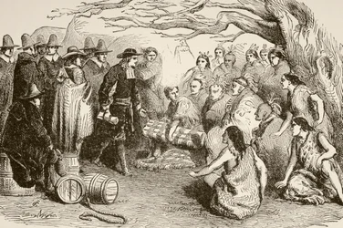 William Penn makes a treaty with the Delaware or Lenape Indians in 1682