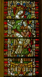Window depicting the Virgin Mary