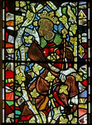 Window depicting Hezekiah on the Tree of Jesse