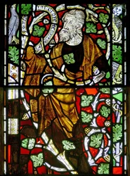Window depicting Isaiah on the Tree of Jesse