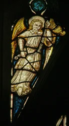Window depicting an angel with a censer