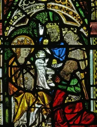 Window N2 depicting the Adoration of the Magi